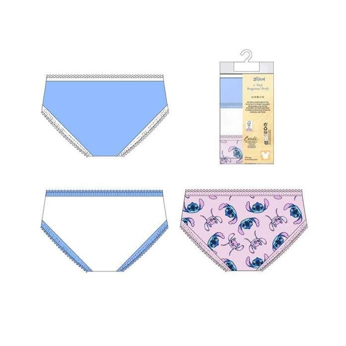 Cerdá Pack Braguitas Single Jersey 3 Piezas Stitch T04/05 - Modelos Surtidos para Niña Talla 4-5 Años 2 Cerdá Pack Braguitas Single Jersey 3 Piezas Stitch T04/05 - Modelos Surtidos para Niña Talla 4-5 Años 2