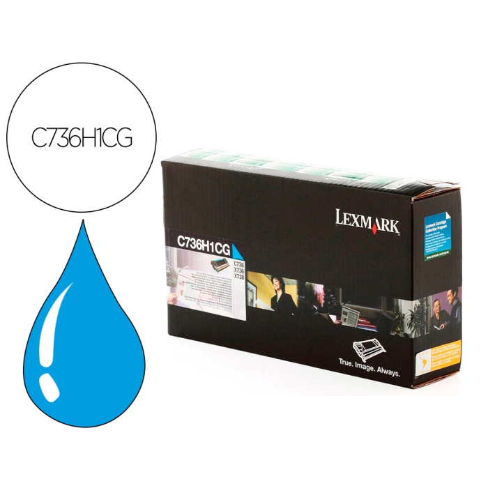 Lexmark Toner Laser Original C736h1cg para C736, 10000 páginas 0 Lexmark Toner Laser Original C736h1cg para C736, 10000 páginas 0