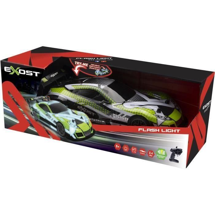 Exost EXO3700224540210 Coche Teledirigido con Luz Flash, Escala 1:14, 15 km/h, 31.5 cm, Verde, +5 años 5