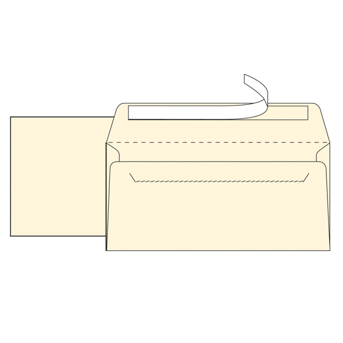 Liderpapel Sobre nº 5 Verjurado Ahuesado 120 gr Tira Silicona 110x220mm Caja 250 unidades 1