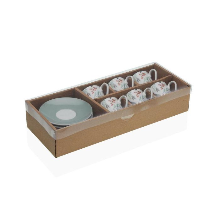 Juego de Café Versa Acebo Porcelana Multicolor 1