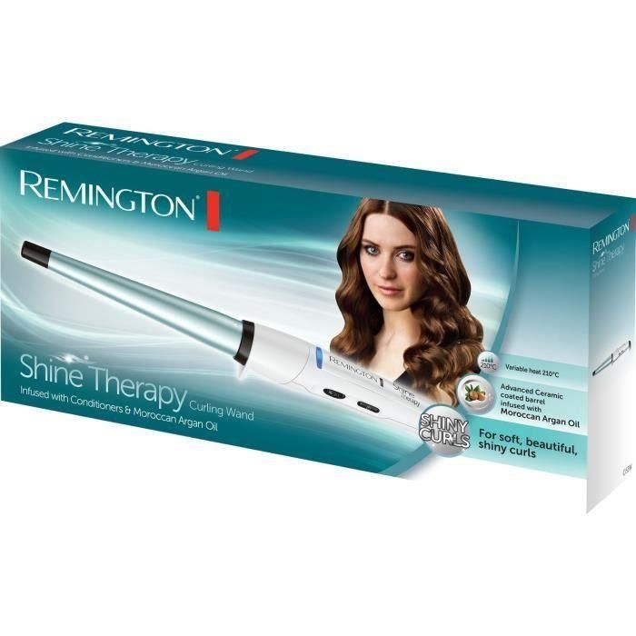 Rizador de pelo cónico REMINGTON CI53W Shine Therapy - 210 °C - Calentamiento rápido - 8 temperaturas - Blanco 2 Rizador de pelo cónico REMINGTON CI53W Shine Therapy - 210 °C - Calentamiento rápido - 8 temperaturas - Blanco 2