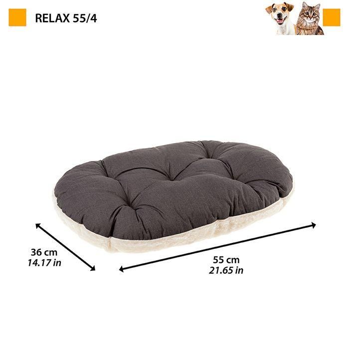 Ferplast Cama Relax para Mascotas 55x36 cm Felpado Marrón Beige 1 Ferplast Cama Relax para Mascotas 55x36 cm Felpado Marrón Beige 1