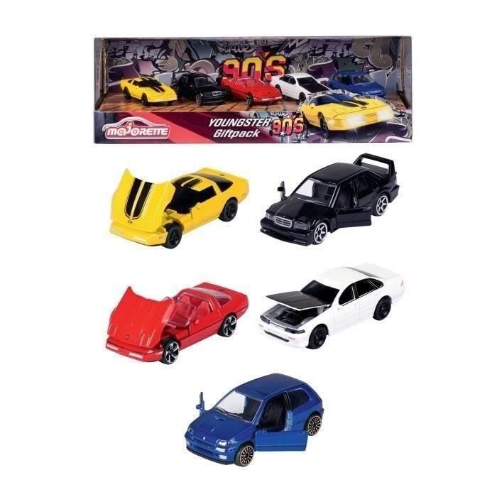 Caja de 5 coches de rueda libre Majorette Youngster años 90 Caja de 5 coches de rueda libre Majorette Youngster años 90