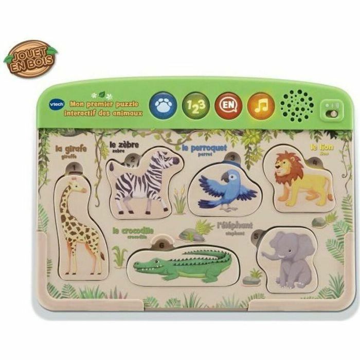 VTECH BABY - Mi primer rompecabezas interactivo de animales - Juguete de madera FSC 2 VTECH BABY - Mi primer rompecabezas interactivo de animales - Juguete de madera FSC 2