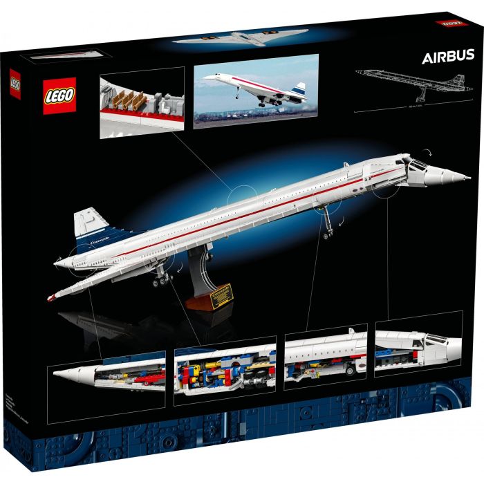 Lego AAAAN06836 Icons Concorde Kit de Construcción de Aviones para Adultos con Detalles Auténticos y 3 Modos 9