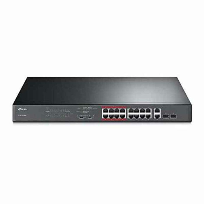 TP-Link TL-SL1218MP Switch PoE No Administrado 16 Puertos PoE+ Gigabit, 192W, Alcance Extendido 250m para Vigilancia IP, Rack 1U Negro TP-Link TL-SL1218MP Switch PoE No Administrado 16 Puertos PoE+ Gigabit, 192W, Alcance Extendido 250m para Vigilancia IP, Rack 1U Negro