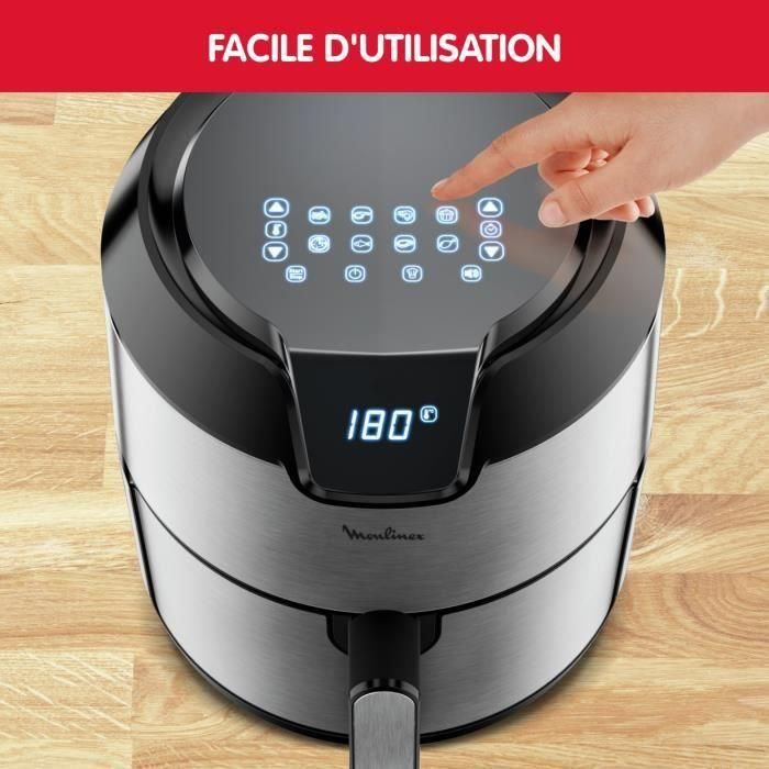 MOULINEX EZ401D10 Easy Fry Digital, Freidora sin aceite, Capacidad XL 4.2 L, Pantalla táctil, 8 menús preprogramados, Apagado automático 1