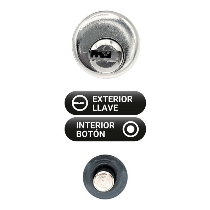 Cerrojo de seguridad Micel crr10 86b/50 Acero Gris 50 mm Sobreponer 1 Cerrojo de seguridad Micel crr10 86b/50 Acero Gris 50 mm Sobreponer 1