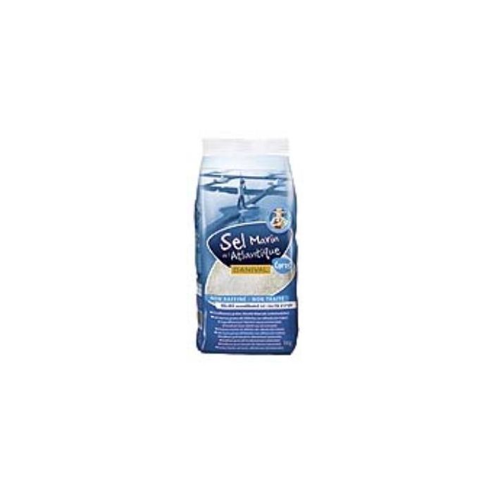 DANIVAL Sal Marina Atlántica Gruesa Sin Refinar 1Kg. Cosechada manualmente, sin tratar ni lavar para conservar oligoelementos