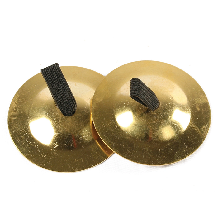 Amaya Crotalo amaya de cobre con agarre de tela, set de 2 unidades, diametro 6 cm, instrumento musical 1