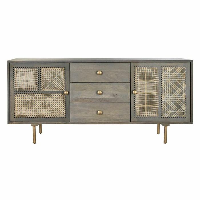 Buffet Moderno DKD Home Decor Gris Natural 40 x 75 x 160 cm 2