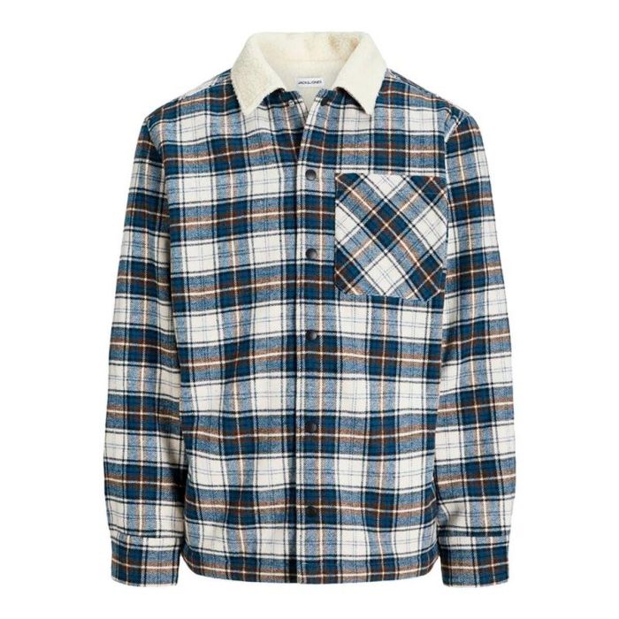 Camisa de Manga Larga Hombre Jack & Jones Jjzac Teddy Overshirt Ls Azul oscuro 0 Camisa de Manga Larga Hombre Jack & Jones Jjzac Teddy Overshirt Ls Azul oscuro 0