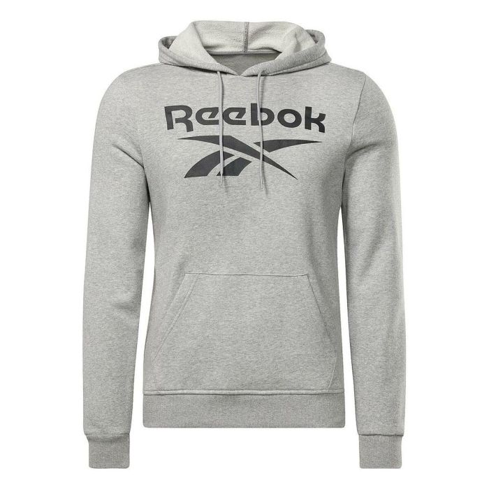 Sudadera con Capucha Hombre Reebok FT BIG LOGO OTH HZ8786  Gris 0 Sudadera con Capucha Hombre Reebok FT BIG LOGO OTH HZ8786  Gris 0