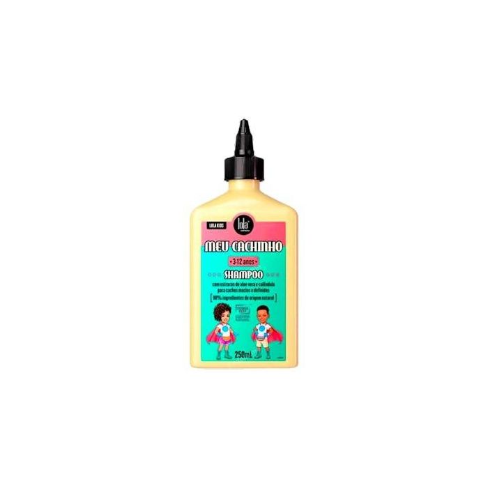 Lola Cosmetics Meu Cachinho Champú 250ml para Cabello Rizado y Encrespado, Limpia Suavemente, Rizos Definidos y Suaves