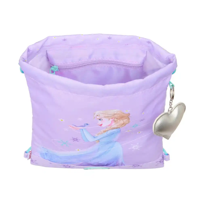 Bolsa Mochila con Cuerdas Frozen Spirit Lila 26 x 34 x 1 cm 3