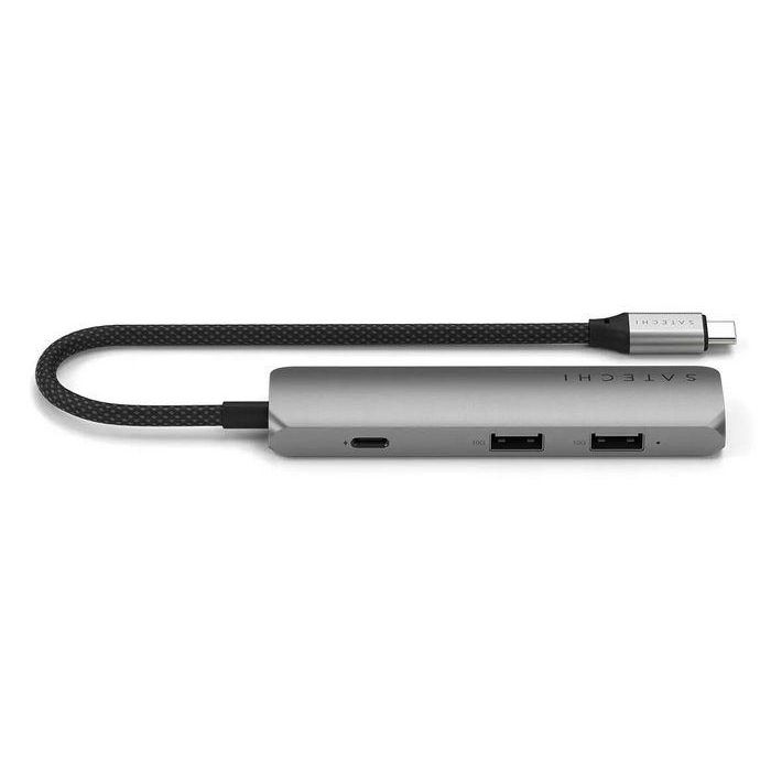 Satechi 4-in-1 USB-C Slim Multiport Adapter 10 Gbps, Space Grey 2