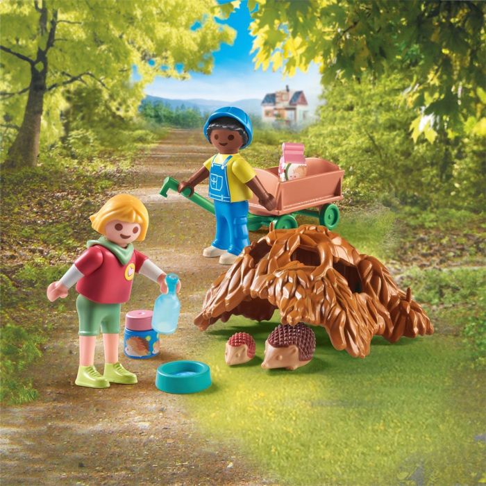 Playmobil Cuidados De La Familia De Erizos 71512 para Niños +4 Años 2