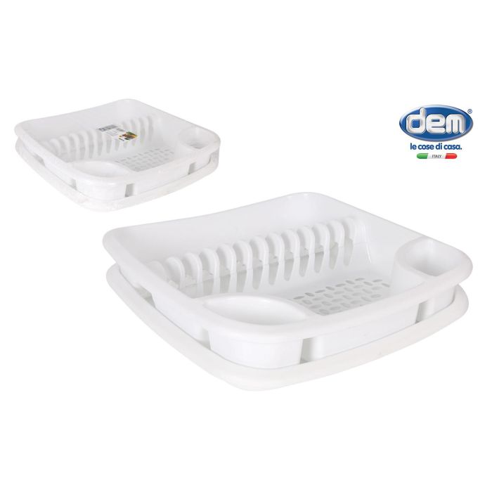 Escurreplatos con bandeja Bloom Blanco 40x39x9.3 cm - Inde (6 Unidades) Escurreplatos con bandeja Bloom Blanco 40x39x9.3 cm - Inde (6 Unidades)