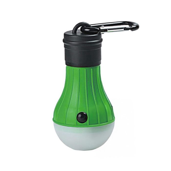 Linterna bombilla led con mosqueton 2 posiciones verde + 3 pilas aaa incluidas Linterna bombilla led con mosqueton 2 posiciones verde + 3 pilas aaa incluidas