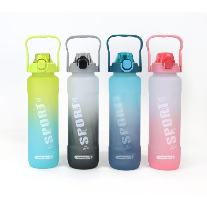 Bewinner Botella Sport Agua Multicolor 1000 ml (12 Unidades) 5 Bewinner Botella Sport Agua Multicolor 1000 ml (12 Unidades) 5
