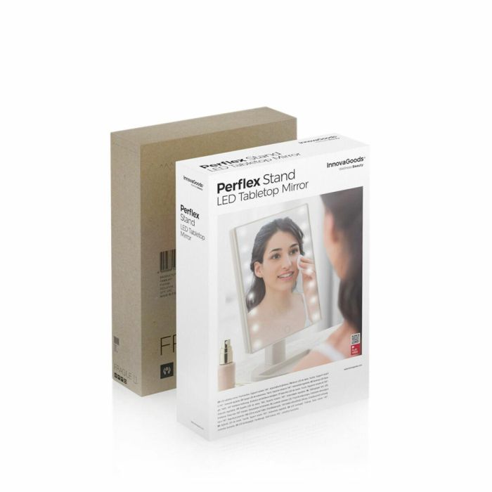 Espejo LED Táctil de Sobremesa Perflex InnovaGoods 2 Espejo LED Táctil de Sobremesa Perflex InnovaGoods 2