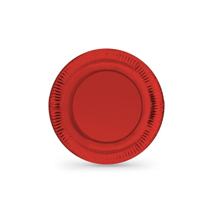 Set de 12 platos de cartón rojo, 18 cm - Algon (18 Cajas) 1 Set de 12 platos de cartón rojo, 18 cm - Algon (18 Cajas) 1
