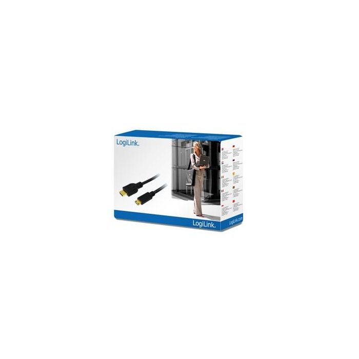 Logilink HDMI-Kabel Ethernet A -> mini St/St 1.00m sw 2