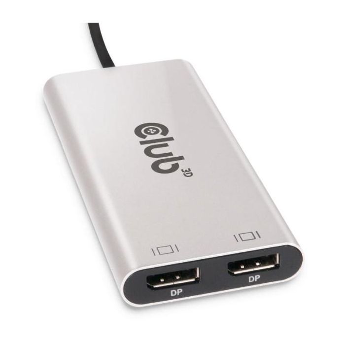 Club3D CSV-1586 Adaptador Thunderbolt 3 a 2x DisplayPort 1.2 4K@60Hz Activo Plata para Windows 11 1 Club3D CSV-1586 Adaptador Thunderbolt 3 a 2x DisplayPort 1.2 4K@60Hz Activo Plata para Windows 11 1
