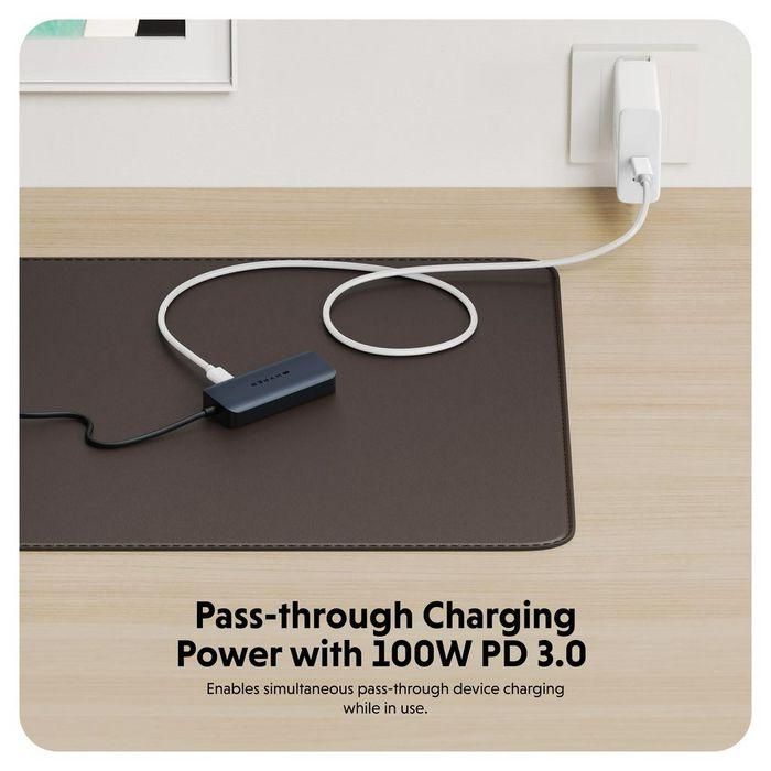 Hyper Hub USB-C Next 4 Puertos, 4K 60Hz, 2x USB-C 10Gbps, 1x USB-A, 1x HDMI, Power Delivery 100W EcoSmart 4