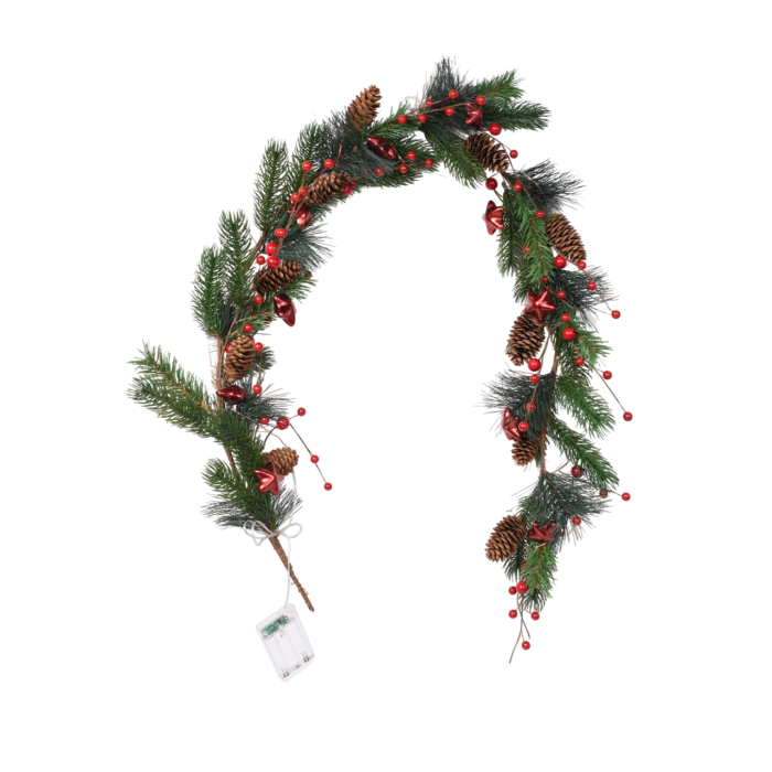 Guirnalda Navidad Tradicional DKD Home Decor Verde Rojo 7 x 150 x 14 cm (2 Unidades) 0 Guirnalda Navidad Tradicional DKD Home Decor Verde Rojo 7 x 150 x 14 cm (2 Unidades) 0