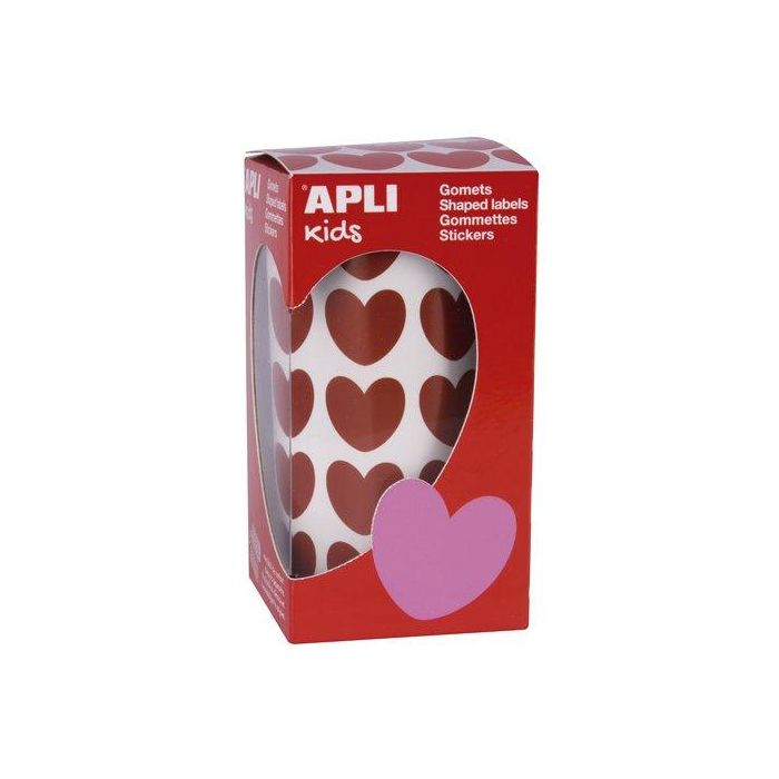 Gomets Apli Rollo Corazon Rojo 20X 18 Mm (16731)