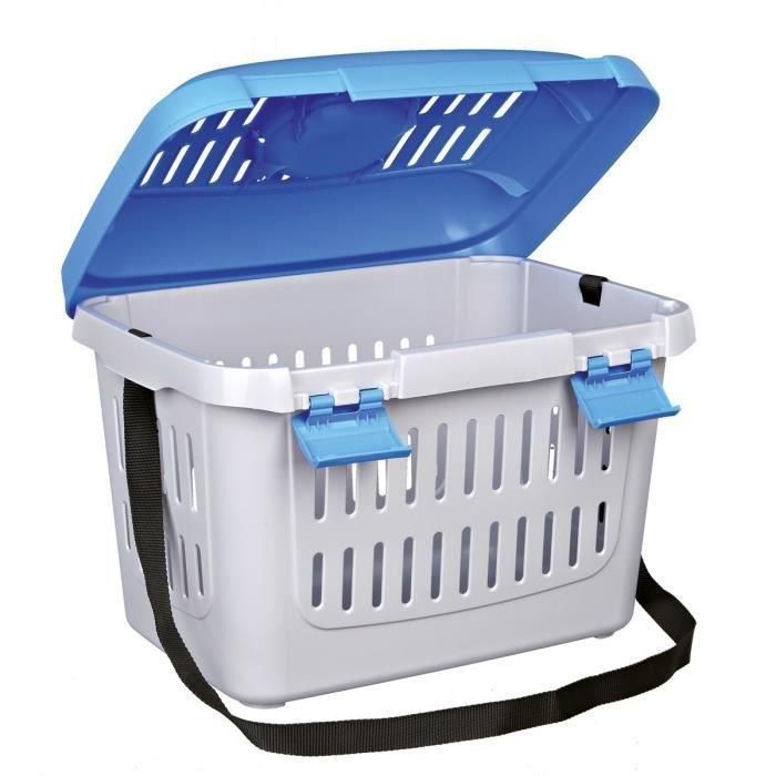 TRIXIE Caja de transporte - Midi-Capri 44×33×32 cm - Apertura frontal - Ranuras de ventilación - Asa - Peso máximo 11 Kg 1