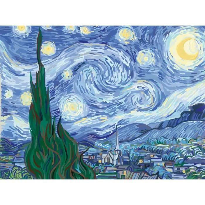 Ravensburger CreArt Lienzos 30x40 cm Van Gogh La Noche Estrellada Pintura por Números Adulto Edad 14+ 23915 0 Ravensburger CreArt Lienzos 30x40 cm Van Gogh La Noche Estrellada Pintura por Números Adulto Edad 14+ 23915 0