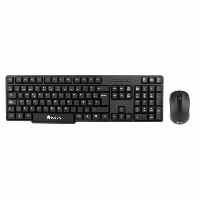 Teclado y Ratón NGS EUPHORIA KIT Negro Qwerty Español Inalámbrico 0 Teclado y Ratón NGS EUPHORIA KIT Negro Qwerty Español Inalámbrico 0