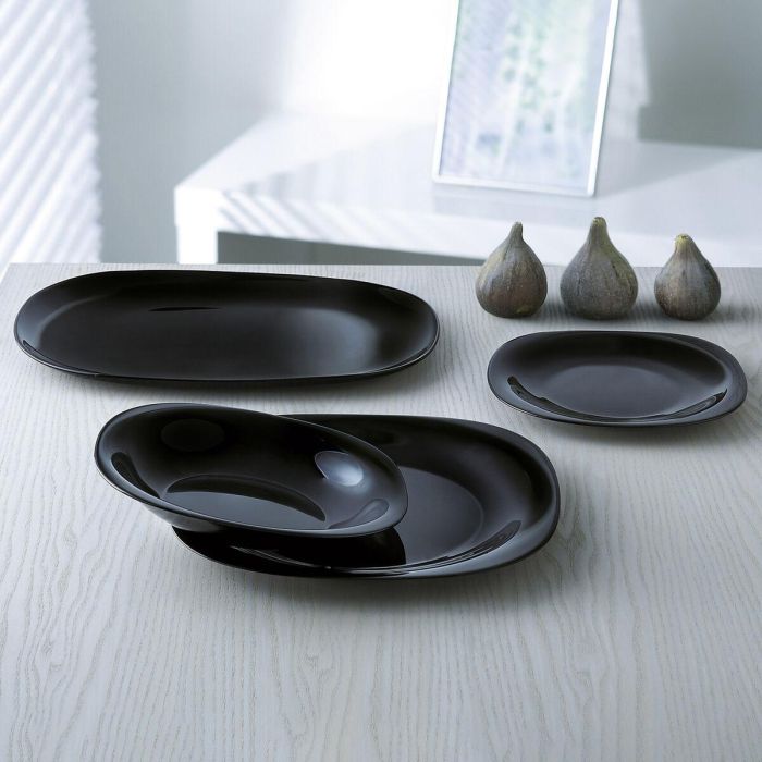 Plato Hondo Luminarc Carine Negro Vidrio (Ø 23,5 cm) (24 Unidades) 2 Plato Hondo Luminarc Carine Negro Vidrio (Ø 23,5 cm) (24 Unidades) 2