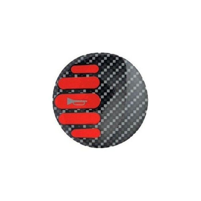 Sparco SP01597GR Tapa Universal de Pulsador de Volante para Botón de Claxon con Logo - Rojo, Estilo Racing