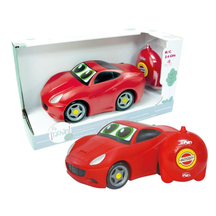 Tachan Coche de Carreras RC Rojo de Goma con Mando de 2 Botones para Niños +18 Meses 0 Tachan Coche de Carreras RC Rojo de Goma con Mando de 2 Botones para Niños +18 Meses 0