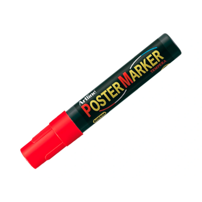 Artline Rotulador EPP-4 Poster Marker Punta Redonda 2 mm Color Rojo para Cartelería 2 Artline Rotulador EPP-4 Poster Marker Punta Redonda 2 mm Color Rojo para Cartelería 2