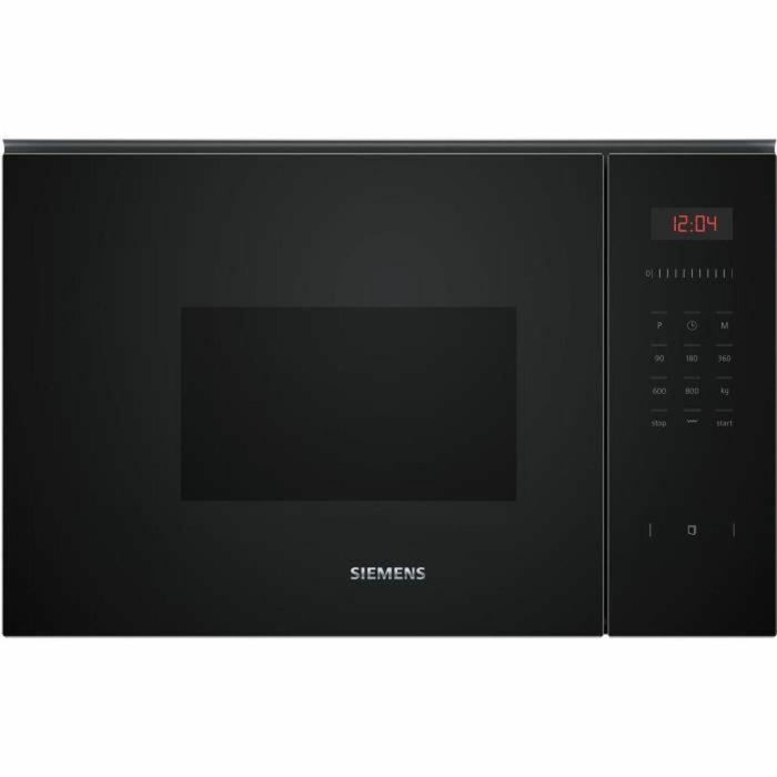 Siemens BE523LMB1F Microondas encastrable con Grill IQ300 Negro, 38.2 x 59.4 x 31.7 cm