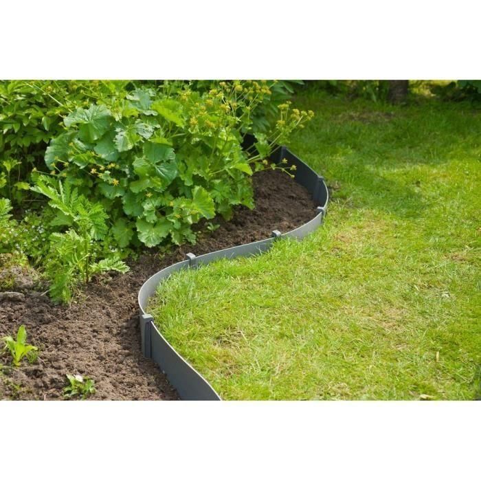 NATURALEZA Lote de 10 anclajes para borde de jardín - Polipropileno - Gris - H19.5 x 1.9 x 1.8 cm 5 NATURALEZA Lote de 10 anclajes para borde de jardín - Polipropileno - Gris - H19.5 x 1.9 x 1.8 cm 5