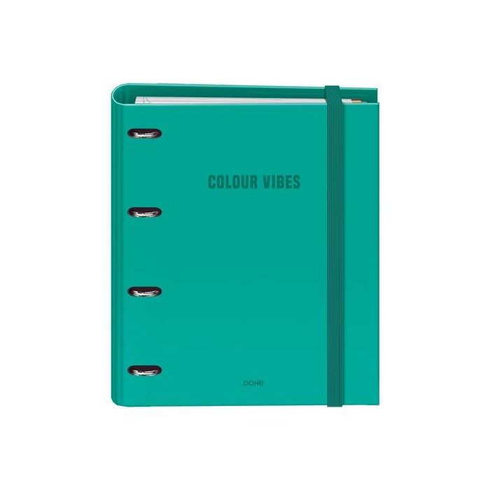 Carpebloc Dohe Colour Vibes A4 4 Anillas Mixtas 35 Mm Con Recambio 100Hj. 90Gr. Cuadric.5X5 Verde Carpebloc Dohe Colour Vibes A4 4 Anillas Mixtas 35 Mm Con Recambio 100Hj. 90Gr. Cuadric.5X5 Verde