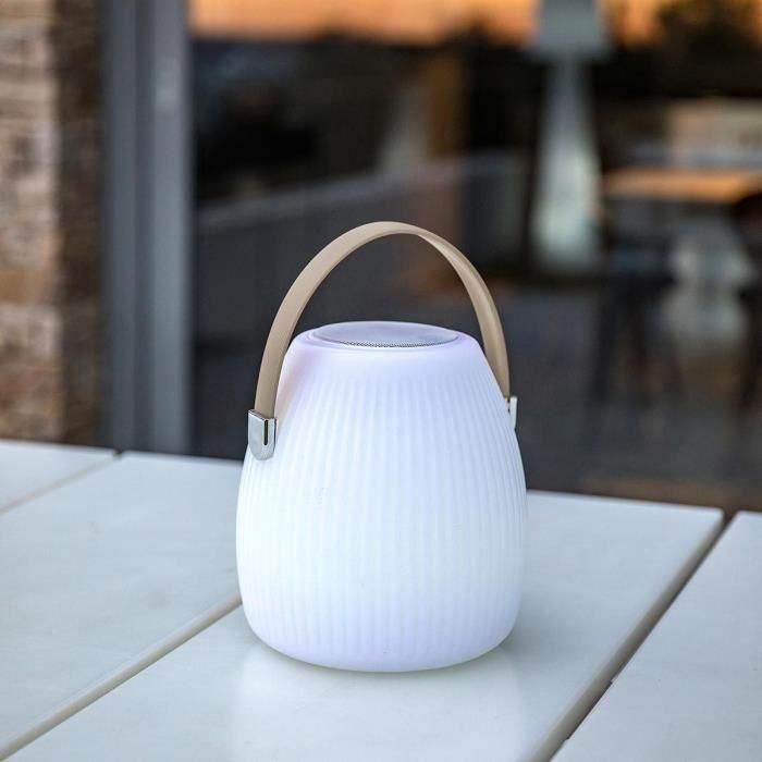 Lámpara altavoz bluetooth inalámbrico - LUMISKY - MINI MAY PLAY - H23 cm - LED blanco y multicolor regulable 3 Lámpara altavoz bluetooth inalámbrico - LUMISKY - MINI MAY PLAY - H23 cm - LED blanco y multicolor regulable 3