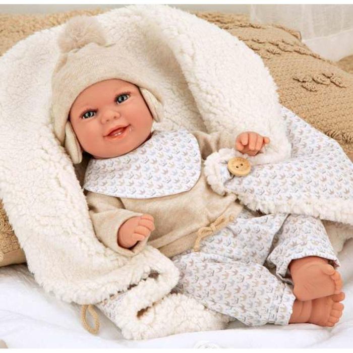 Muñeca elegance 35 cm babyto beige c/manta (muñeco de peso) 13