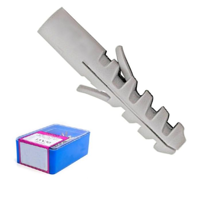 DUVER Caja de Tacos de Nylon Tipo S para Bricolaje, Medida 8x40mm