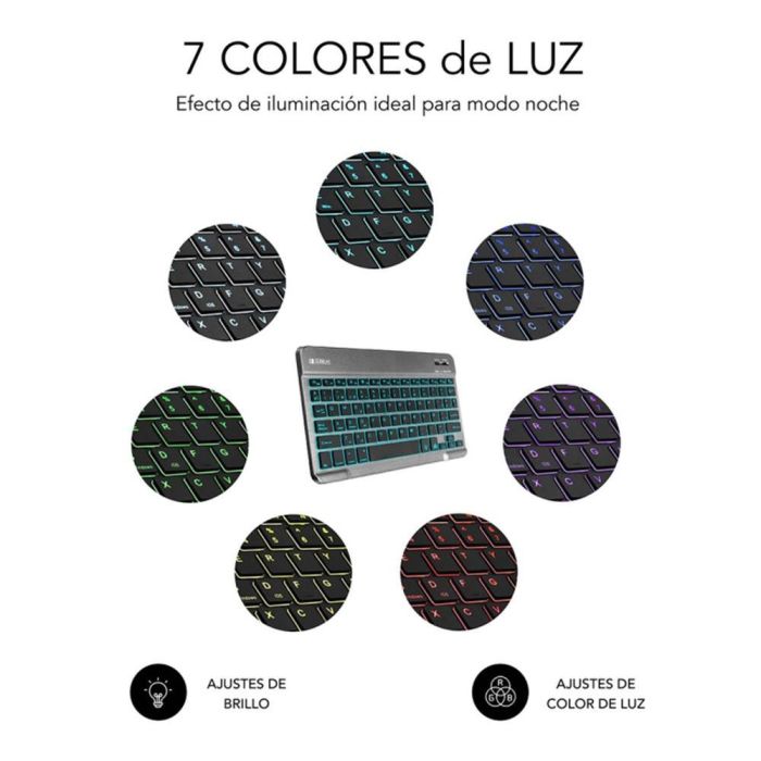 SUBBLIM Teclado Smart Backlit BT Keyboard Grey 2