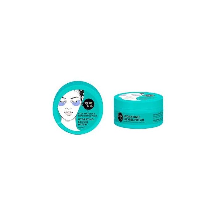 ORGANIC SHOP Hydrating Eye Gel Patch con Blue Matcha y Ácido Hialurónico, 60 unidades