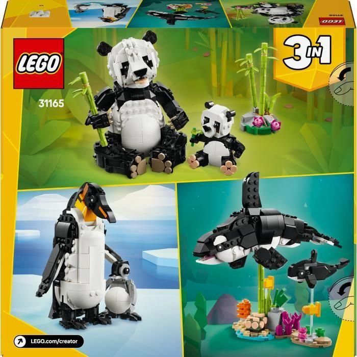 LEGO 31165 Creator Fauna Salvaje: Familia de Pandas - Juguete 3 en 1, Animales Articulados para Construir y Exponer 5