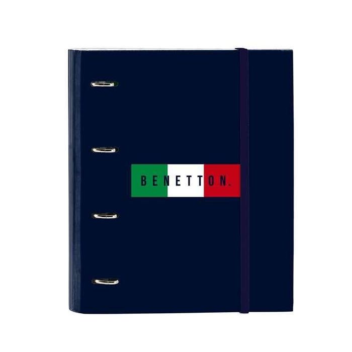 Carpeta de anillas Benetton Flag Azul marino 27 x 32 x 3.5 cm 0 Carpeta de anillas Benetton Flag Azul marino 27 x 32 x 3.5 cm 0