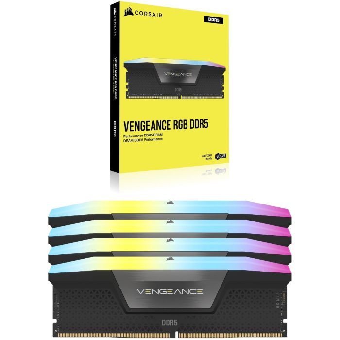 Corsair Vengeance RGB CMH128GX5M4B5600C40 Memoria RAM 128GB (4x32GB) DDR5 5600MHz CL40 DIMM 288-pin RGB 5 Corsair Vengeance RGB CMH128GX5M4B5600C40 Memoria RAM 128GB (4x32GB) DDR5 5600MHz CL40 DIMM 288-pin RGB 5